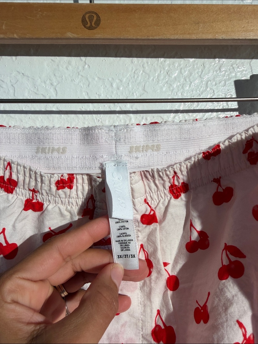 NWOT Skims Men's White Boxer Shorts with Red Cherry Print - Picture 6 of 6